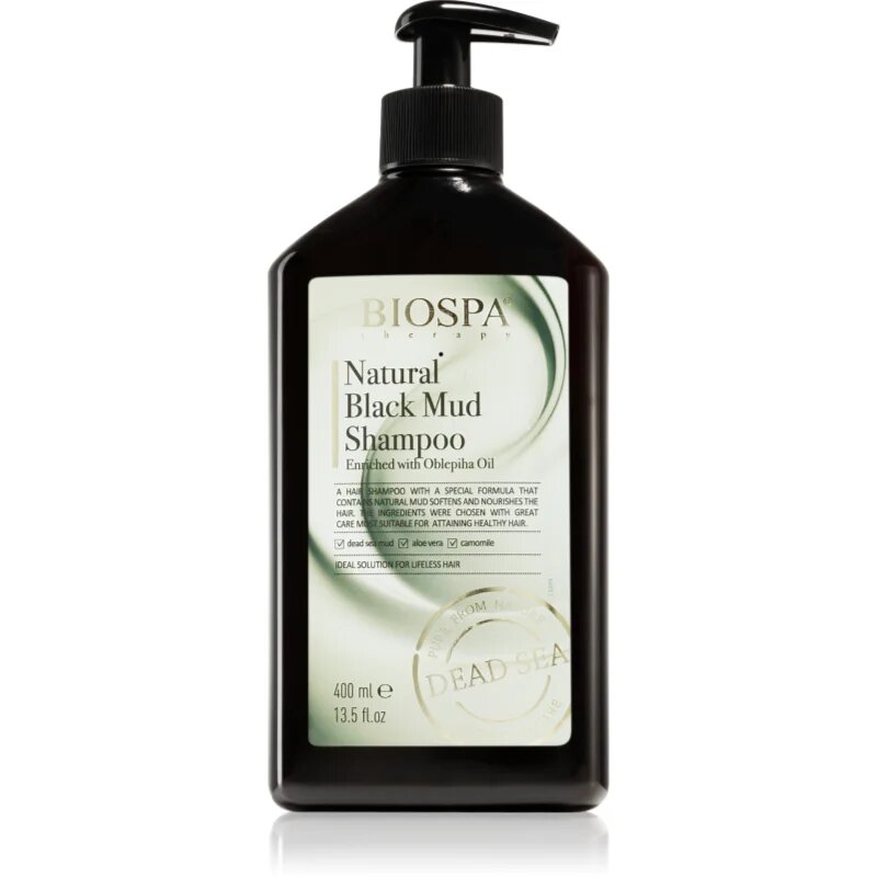 Sea of Spa Bio Spa Natural Black Mud hranilni šampon za lase brez vitalnosti 400 ml