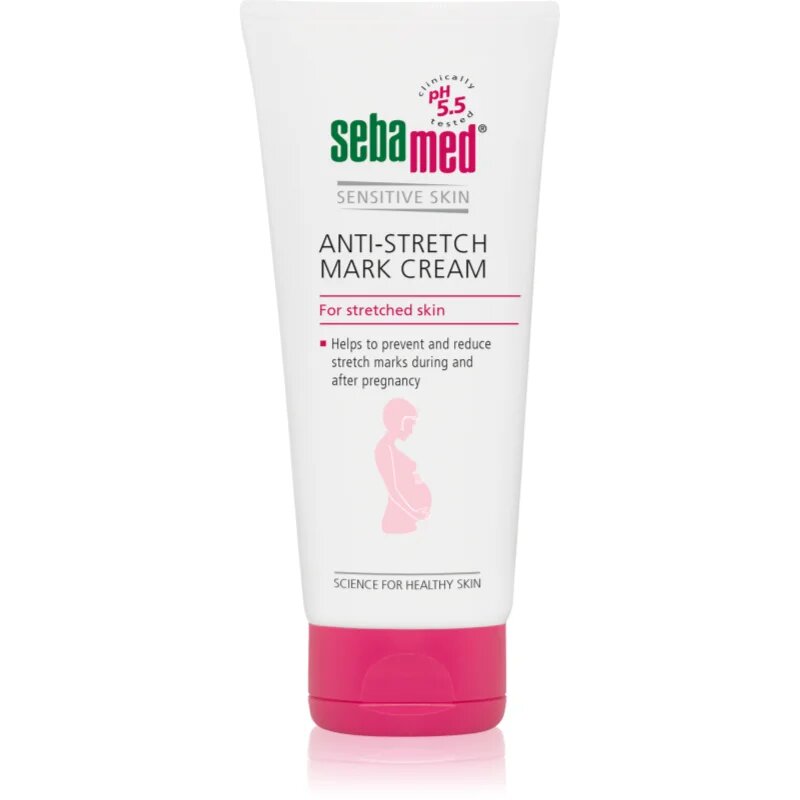 Sebamed Anti-Stretch Mark Cream krema za telo za preprečevanje in zmanjševanje strij 200 ml