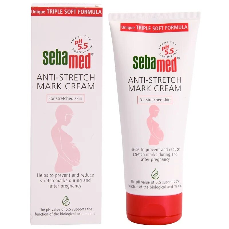 Sebamed Anti-Stretch Mark Cream krema za telo za preprečevanje in zmanjševanje strij 200 ml