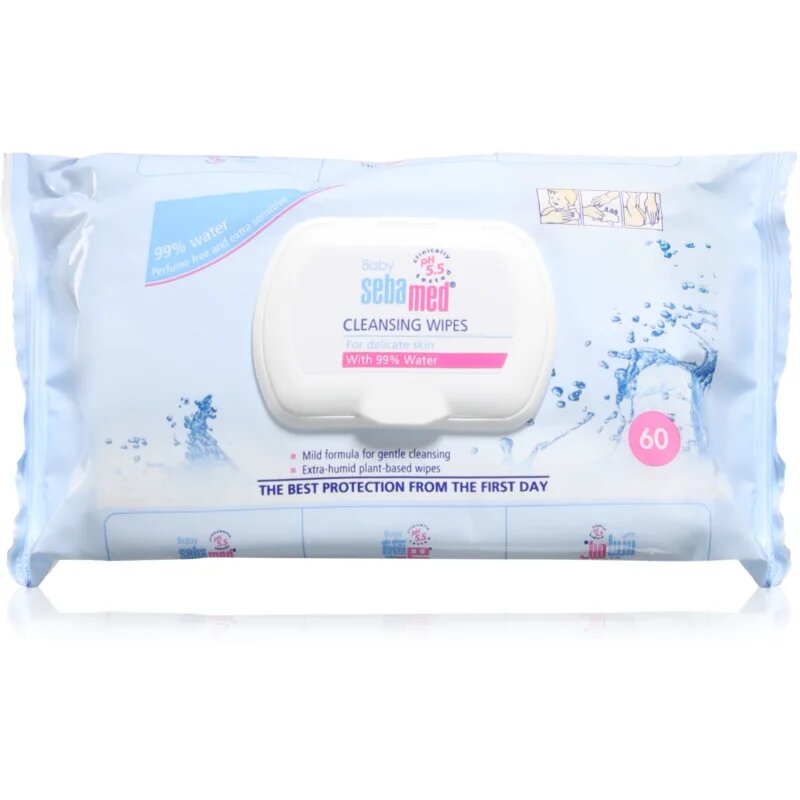Sebamed Baby Care nežni čistilni robčki 60 kos