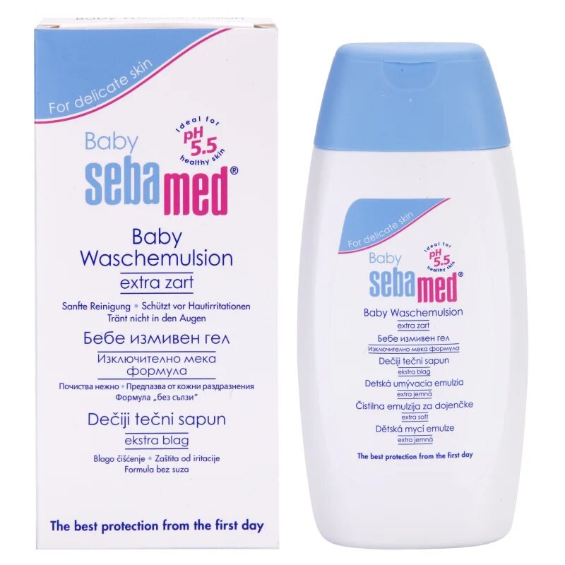 Sebamed Baby Wash zelo nežna emulzija za umivanje za telo in lase 200 ml