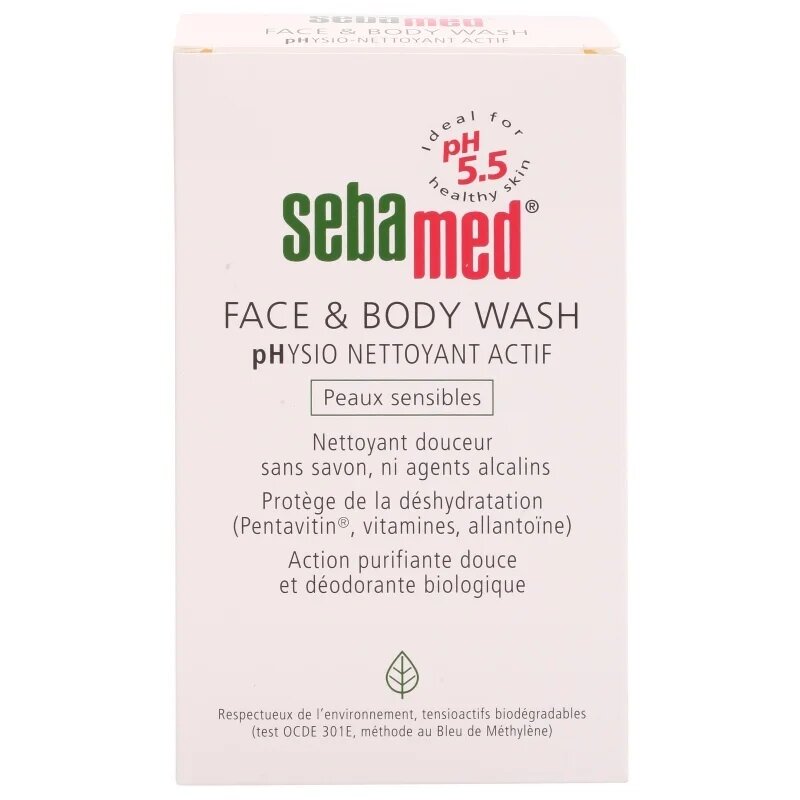 Sebamed Face & Body Wash Sensitive Skin nežna emulzija za umivanje tela in obraza za občutljivo kožo 200 ml