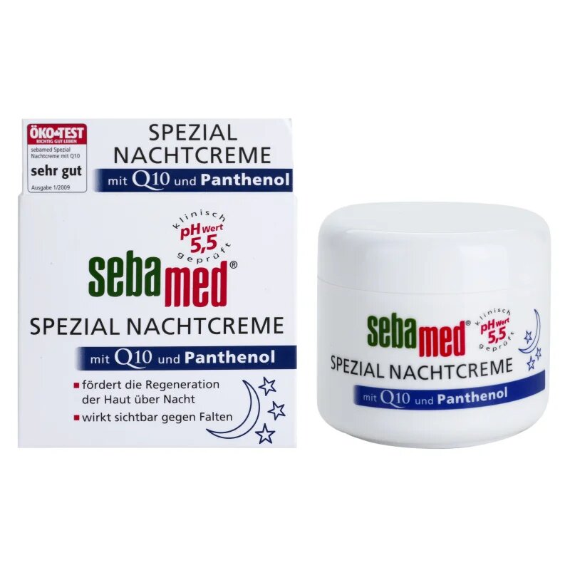 Sebamed Special Night Cream with Q10 and Panthenol nočna regeneracijska krema s koencimom Q10 75 ml