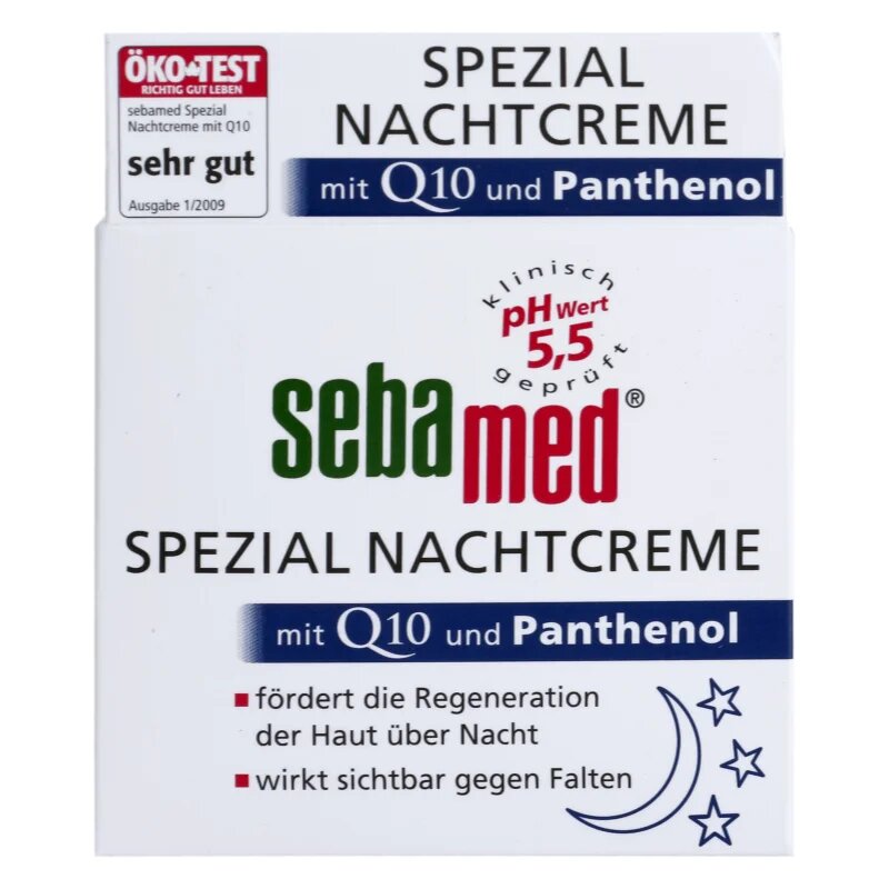 Sebamed Special Night Cream with Q10 and Panthenol nočna regeneracijska krema s koencimom Q10 75 ml