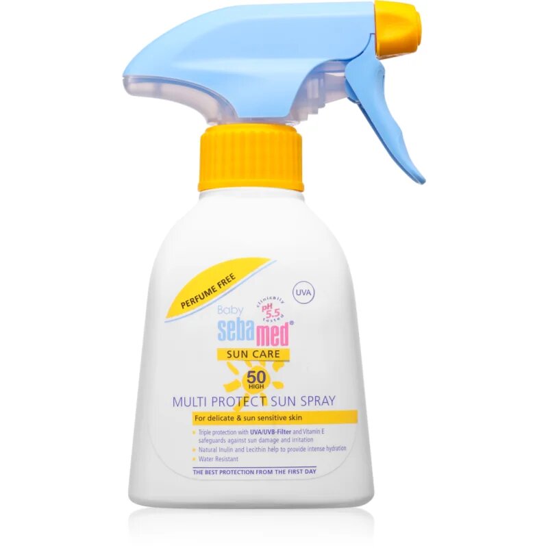 Sebamed Sun Care Multi Protect Sun Spray krema za sončenje brez dodanih dišav SPF 50 pro 200 ml
