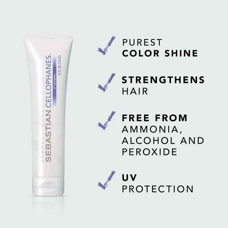 Sebastian Professional Cellophanes maska ki vrača sijaj barvanim lasem odtenek Ice Blond 300 ml