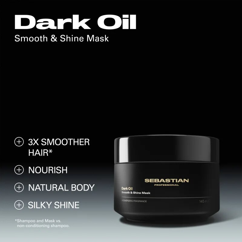 Sebastian Professional Dark Oil intenzivna hranilna maska za sijaj in mehkobo las 500 ml