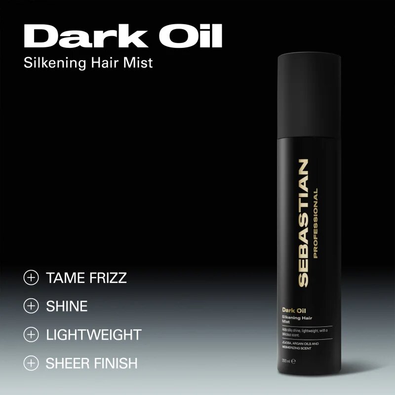 Sebastian Professional Dark Oil pršilo za sijaj in mehkobo las 200 ml