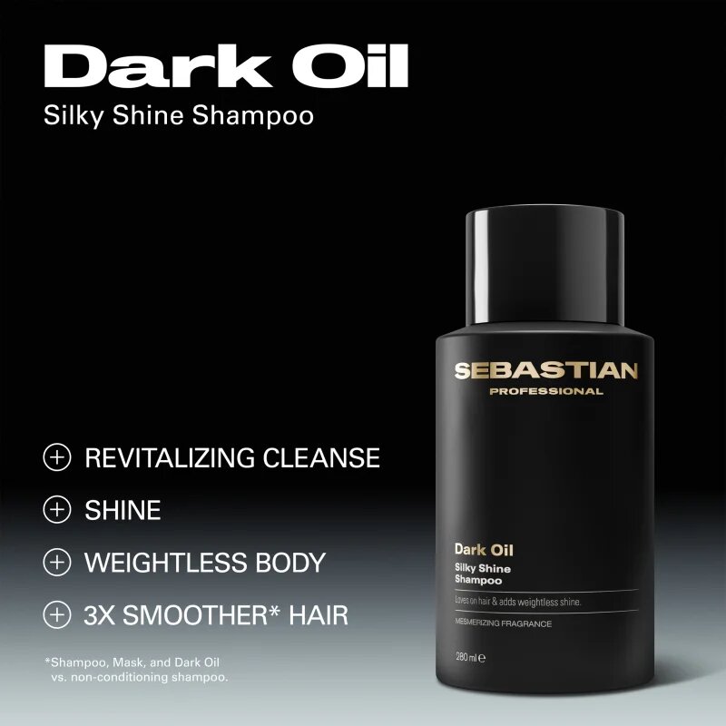 Sebastian Professional Dark Oil vlažilni šampon za sijaj in mehkobo las 1000 ml