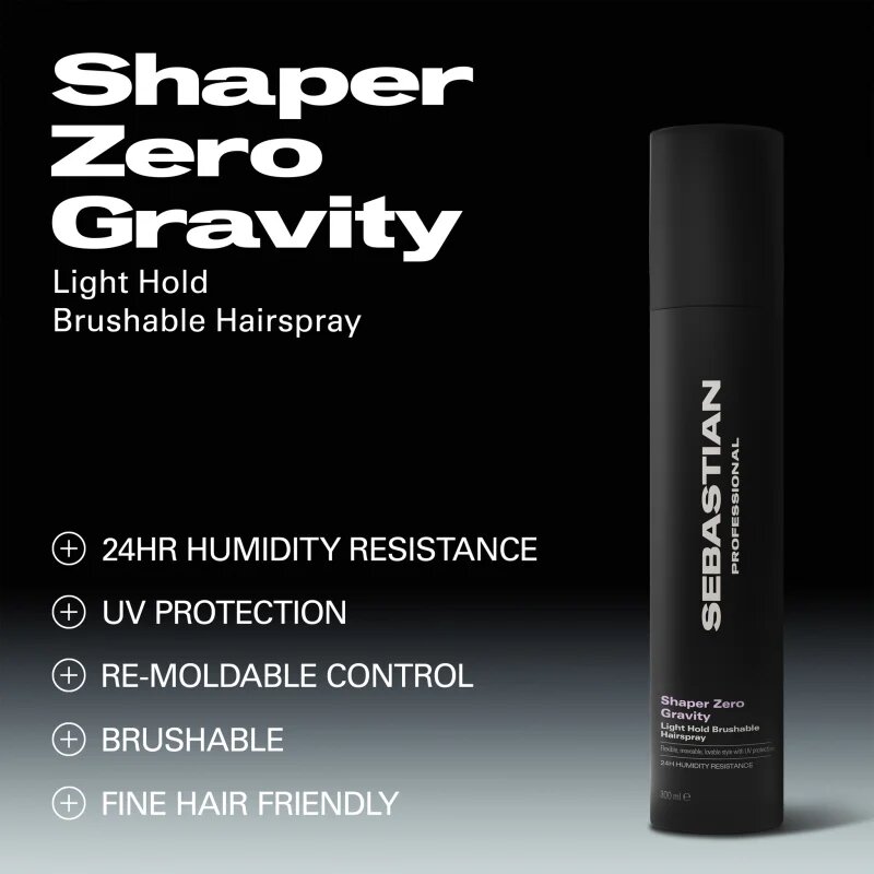 Sebastian Professional Shaper Zero Gravity lak za lase z lahkim utrjevanjem 300 ml