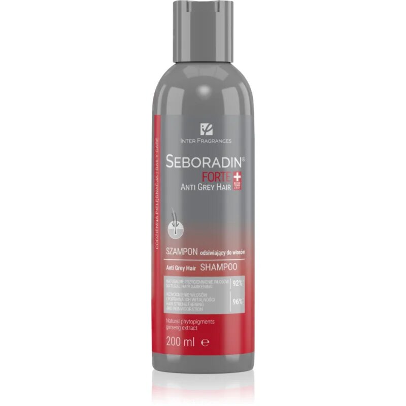 Seboradin Forte Anti Grey Hair Shampoo šampon proti sivenju temnih las 200 ml