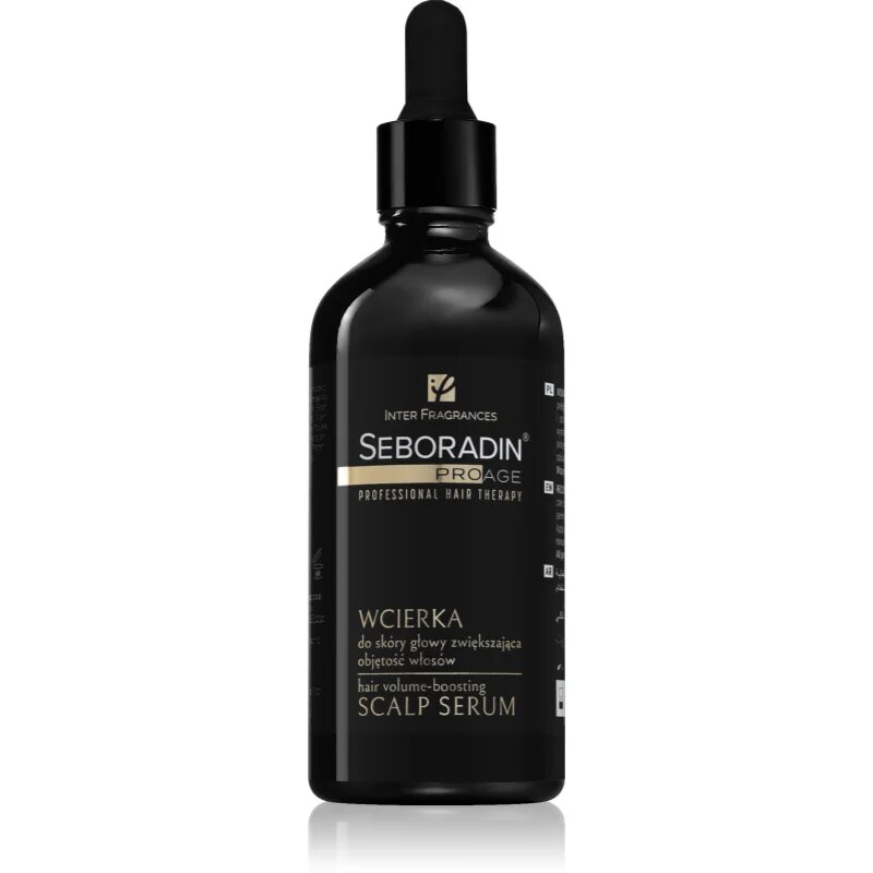 Seboradin Pro Age krepilni in regeneracijski serum za lase za oslabljene lase ki so nagnjeni k izpadanju 100 ml