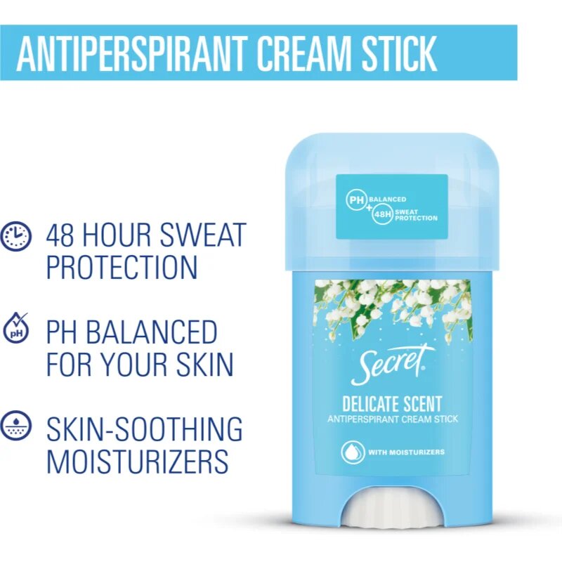 Secret Delicate Antiperspirant Cream Stick kremasti antiperspirant za ženske 40 ml