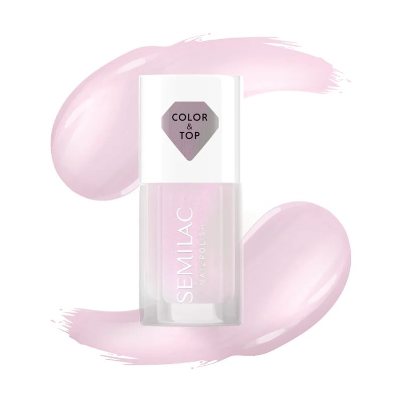 Semilac Color & Top lak za nohte odtenek Pink Glow 7 ml