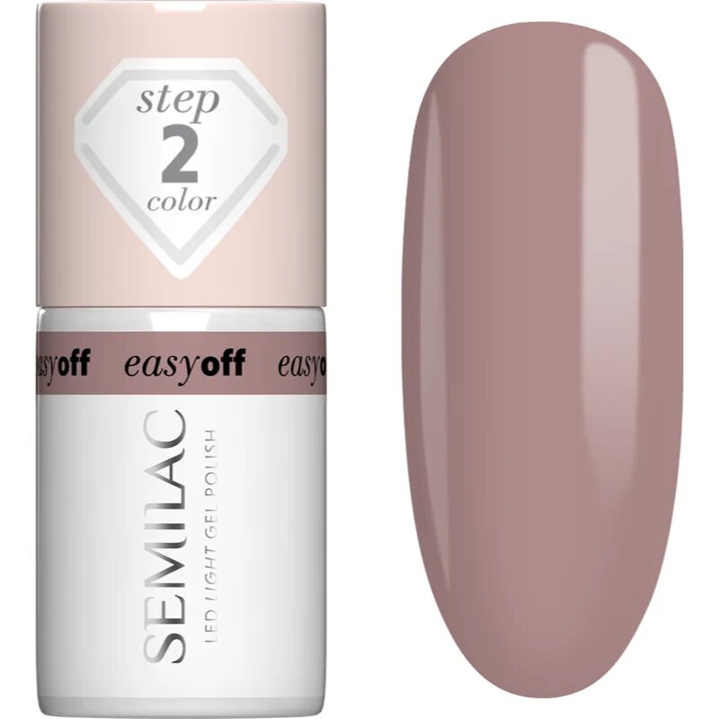 Semilac Easy Off Step 2 gel lak za nohte z uporabo UV/LED lučke odtenek Mocha Cream 7 ml