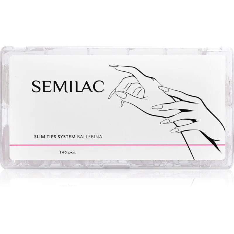 Semilac Slim Tips System umetni nohti vrsta Ballerina 240 kos