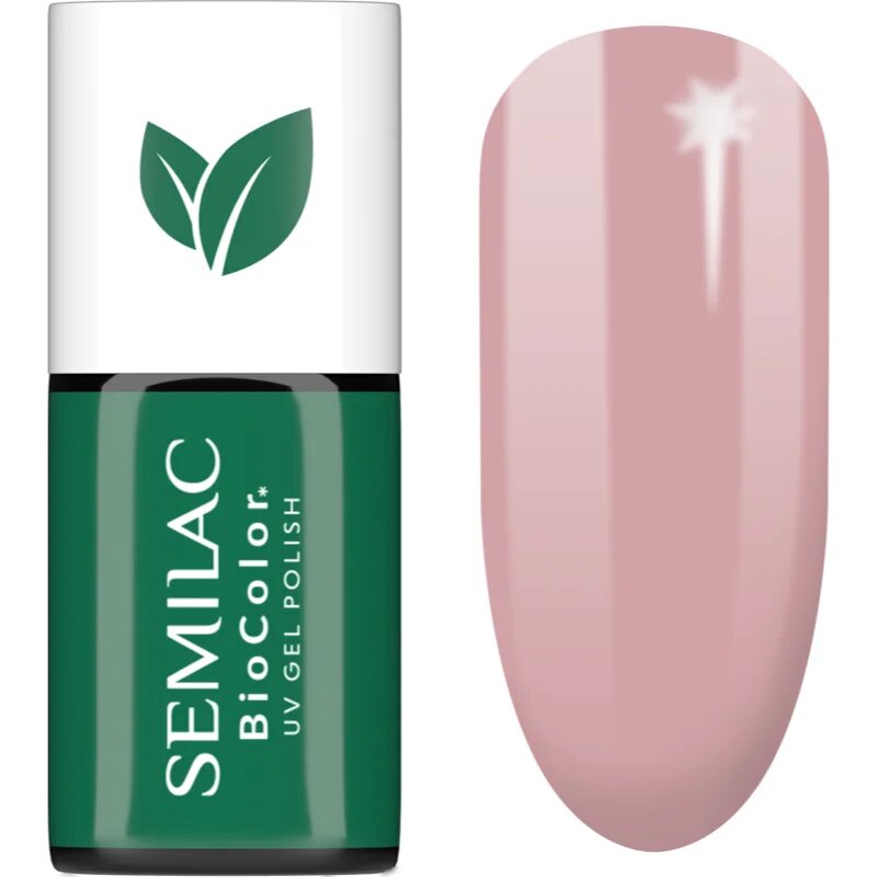Semilac UV Hybrid BioColor gel lak za nohte z uporabo UV/LED lučke odtenek 714 Rosy Seashell 7 ml