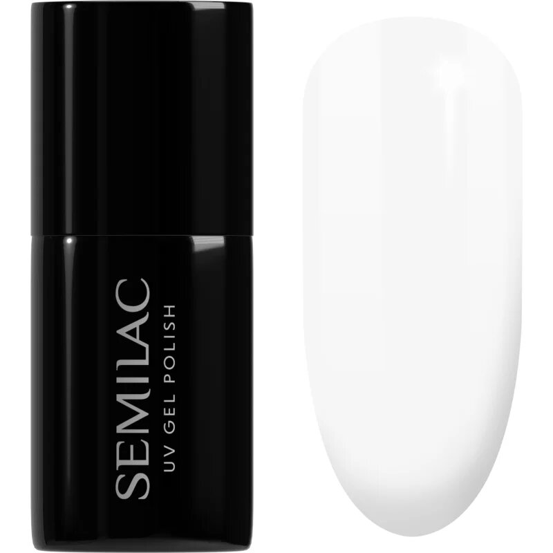 Semilac UV Hybrid Black & White gel lak za nohte odtenek 001 Strong White 7 ml