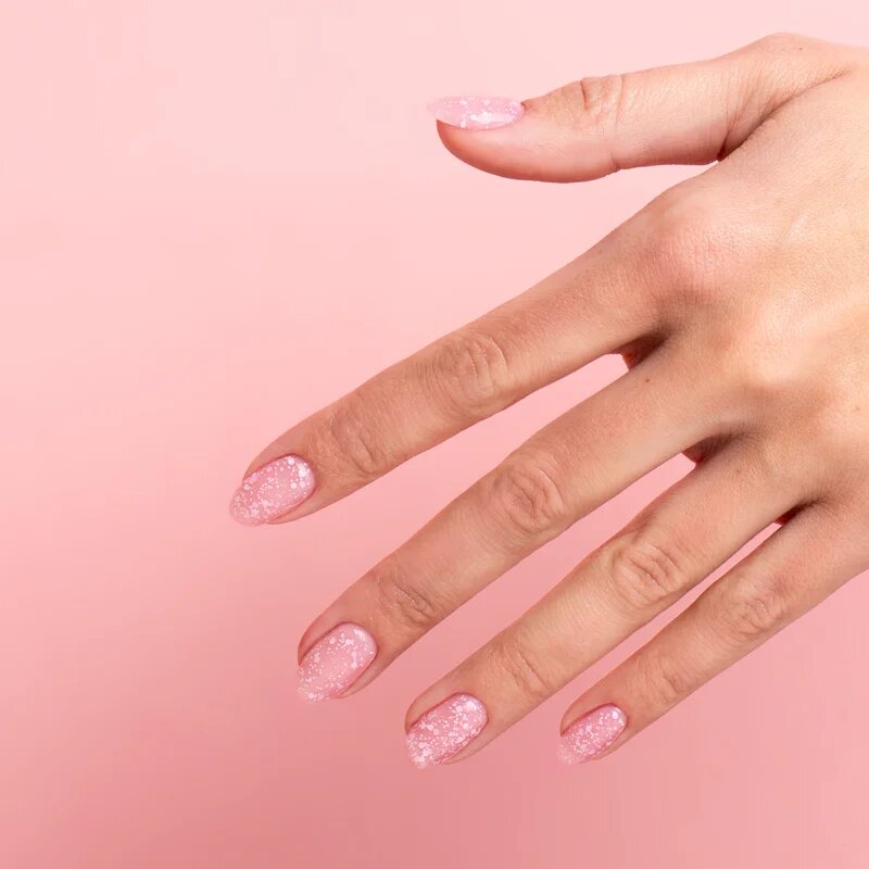 Semilac UV Hybrid Crushed_ICE gel lak za nohte z uporabo UV/LED lučke odtenek 491 Strawberry Ice 7 ml