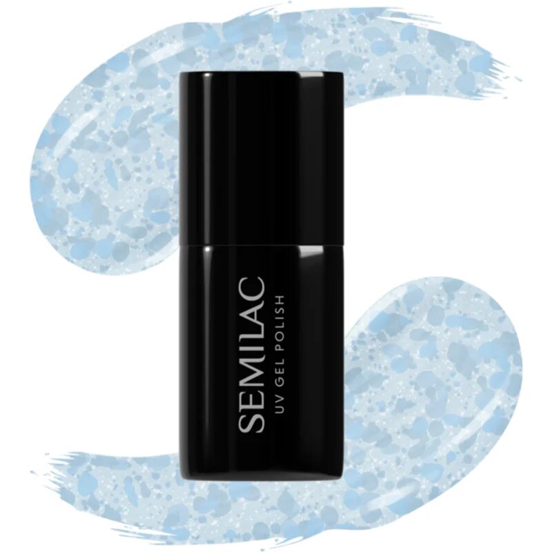 Semilac UV Hybrid Crushed_ICE gel lak za nohte z uporabo UV/LED lučke odtenek 493 Bubble Gum 7 ml