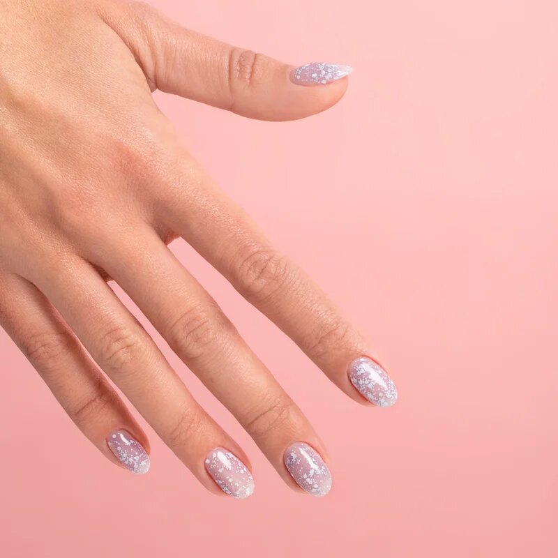Semilac UV Hybrid Crushed_ICE gel lak za nohte z uporabo UV/LED lučke odtenek 493 Bubble Gum 7 ml