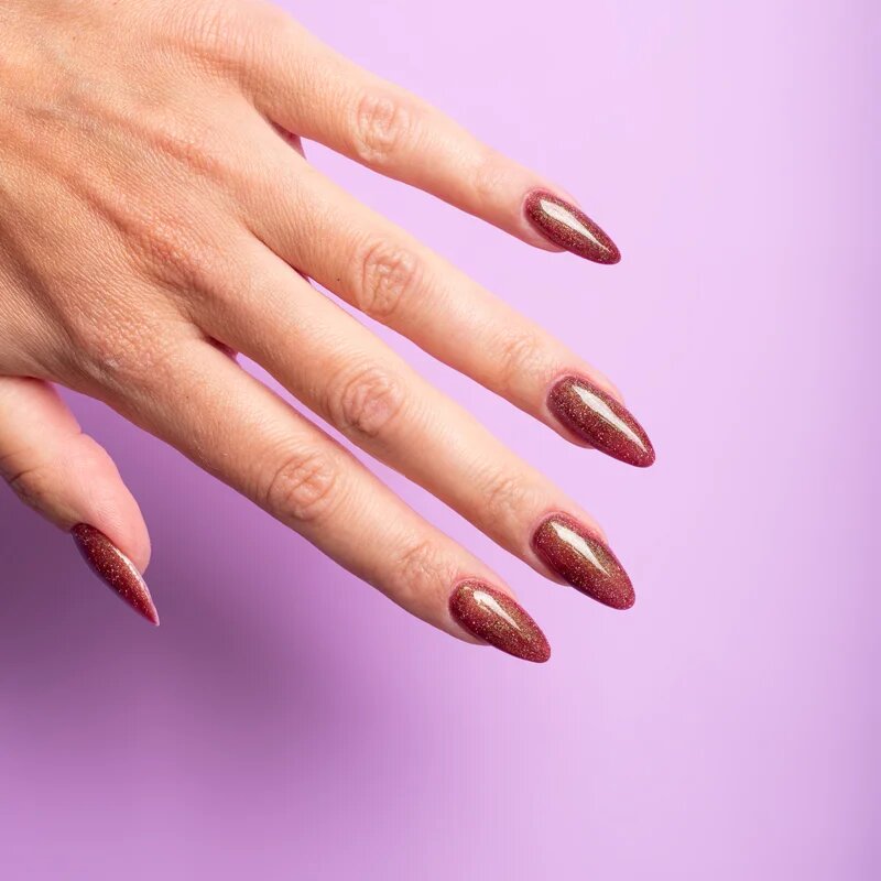 Semilac UV Hybrid Galaxy Flash gel lak za nohte z uporabo UV/LED lučke odtenek 824 Digital Red 7 ml