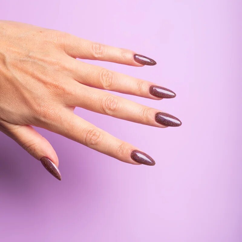 Semilac UV Hybrid Galaxy Flash gel lak za nohte z uporabo UV/LED lučke odtenek 827 AI Brown 7 ml