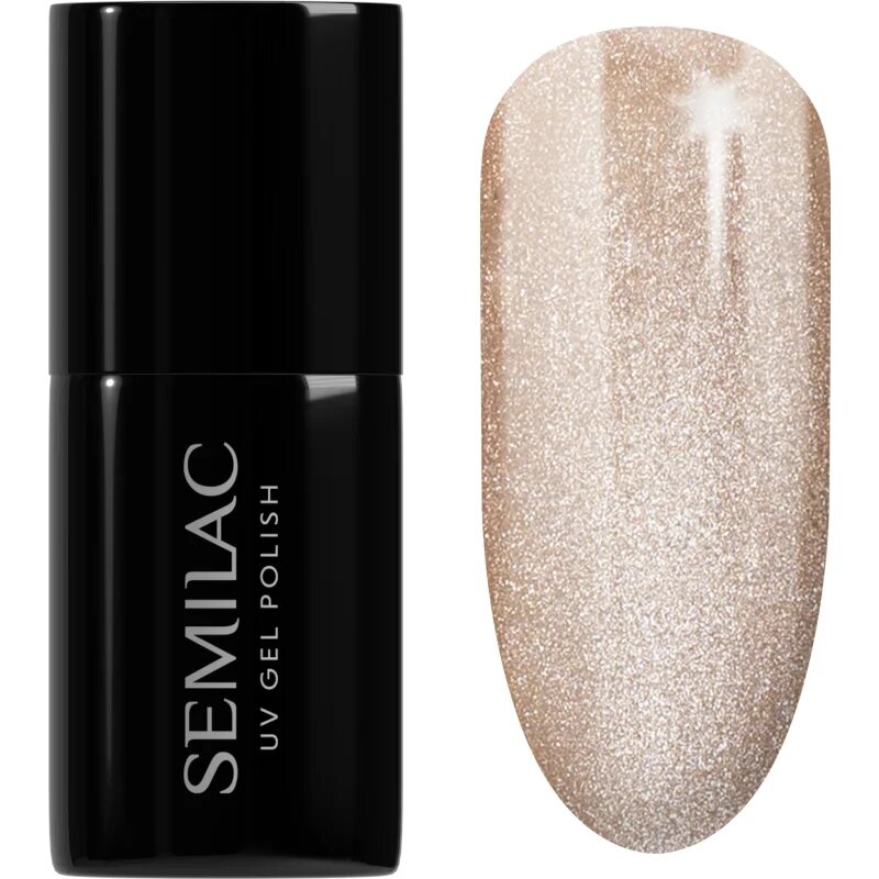 Semilac UV Hybrid Gloss GALA gel lak za nohte z uporabo UV/LED lučke odtenek 661 Linen Gloss 7 ml