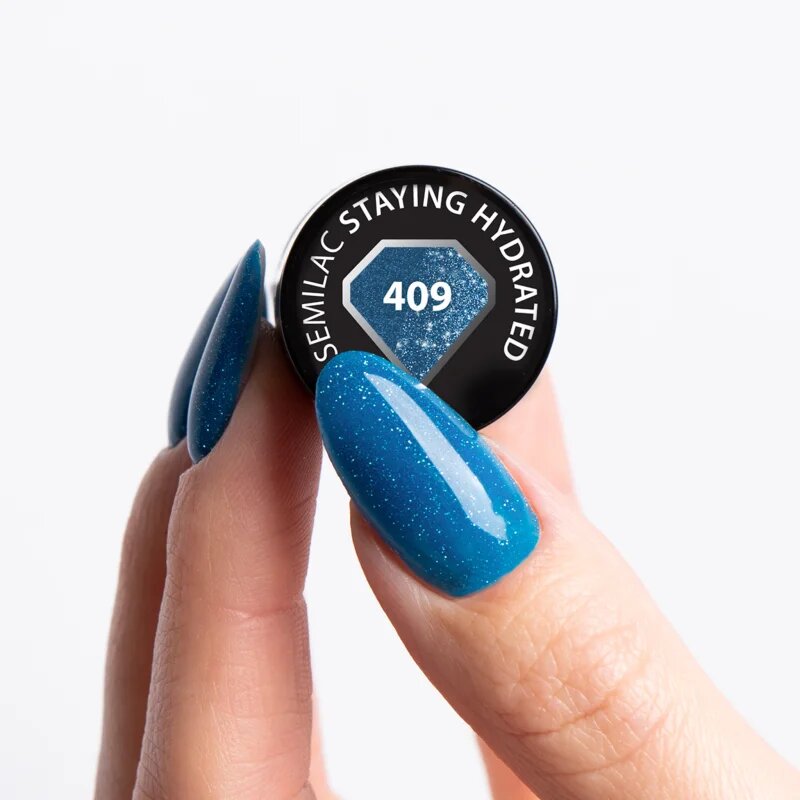 Semilac UV Hybrid New YEAAH gel lak za nohte z uporabo UV/LED lučke odtenek 409 Staying Hydrated 7 ml