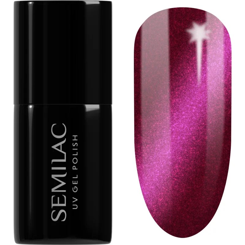 Semilac UV Hybrid Silk Effect gel lak za nohte z uporabo UV/LED lučke odtenek 468 Pink Cosy Essential 7 ml