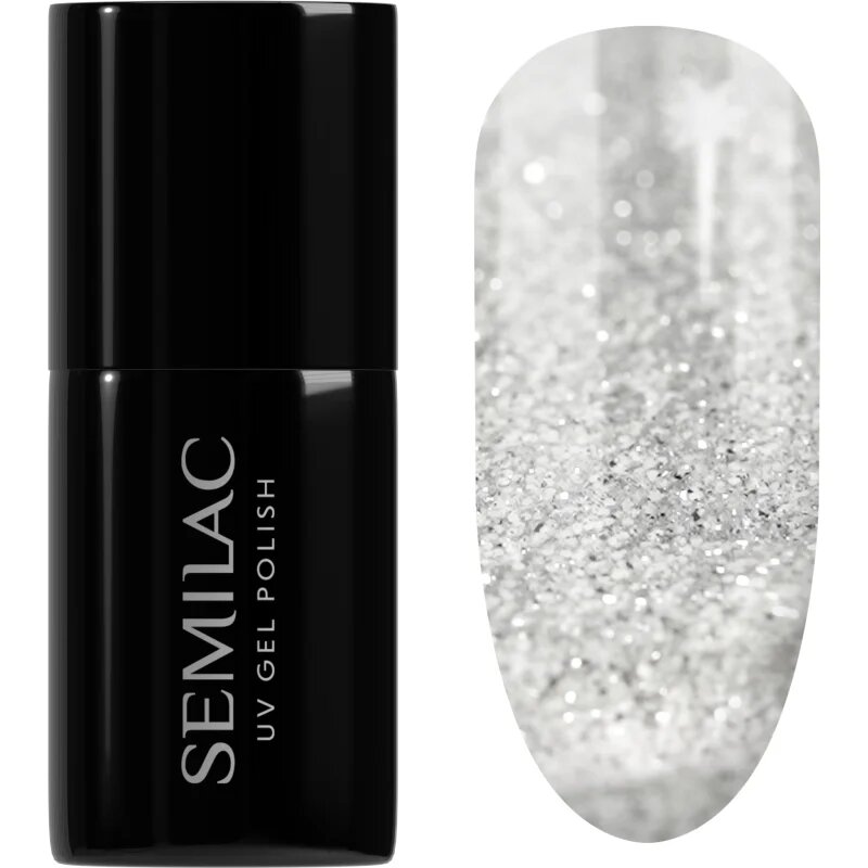 Semilac UV Hybrid Winter Collection gel lak za nohte z uporabo UV/LED lučke odtenek 605 White Flash 7 ml