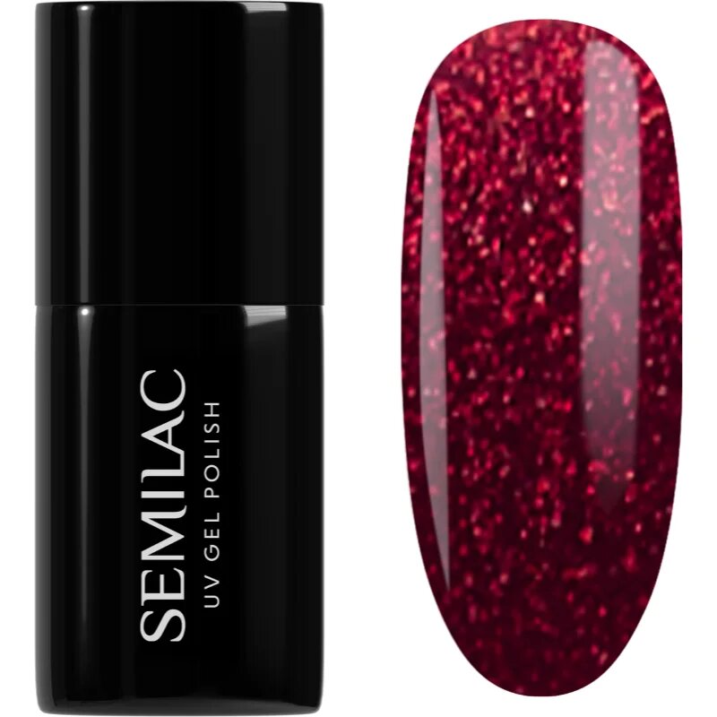 Semilac UV Hybrid Winter Wonderland gel lak za nohte odtenek 955 Holly Berry Red 7 ml