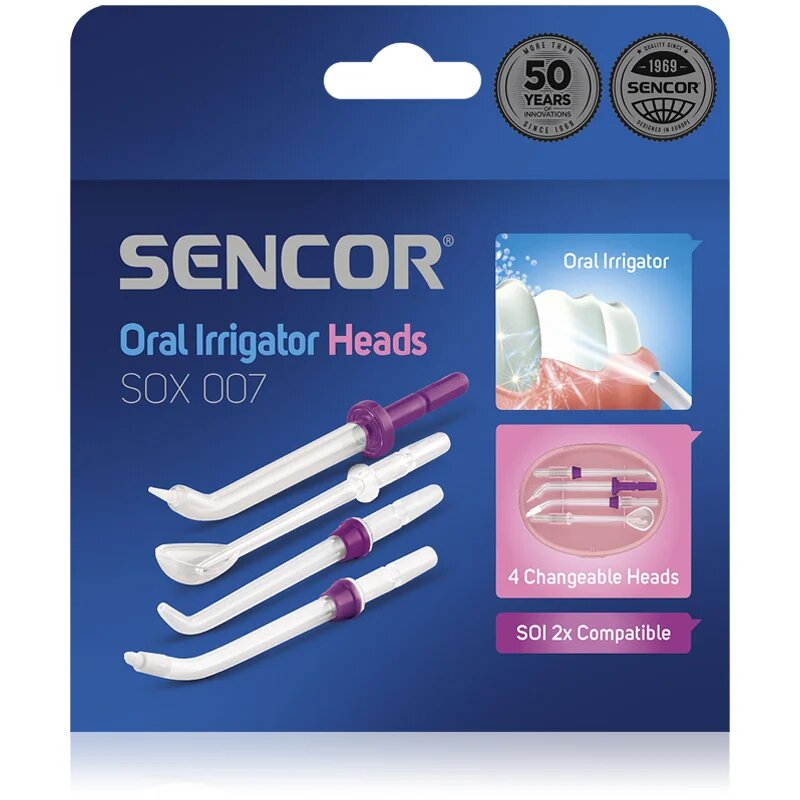 Sencor SOX 007 nadomestne glave za ustno prho For SOI 22x 4 kos