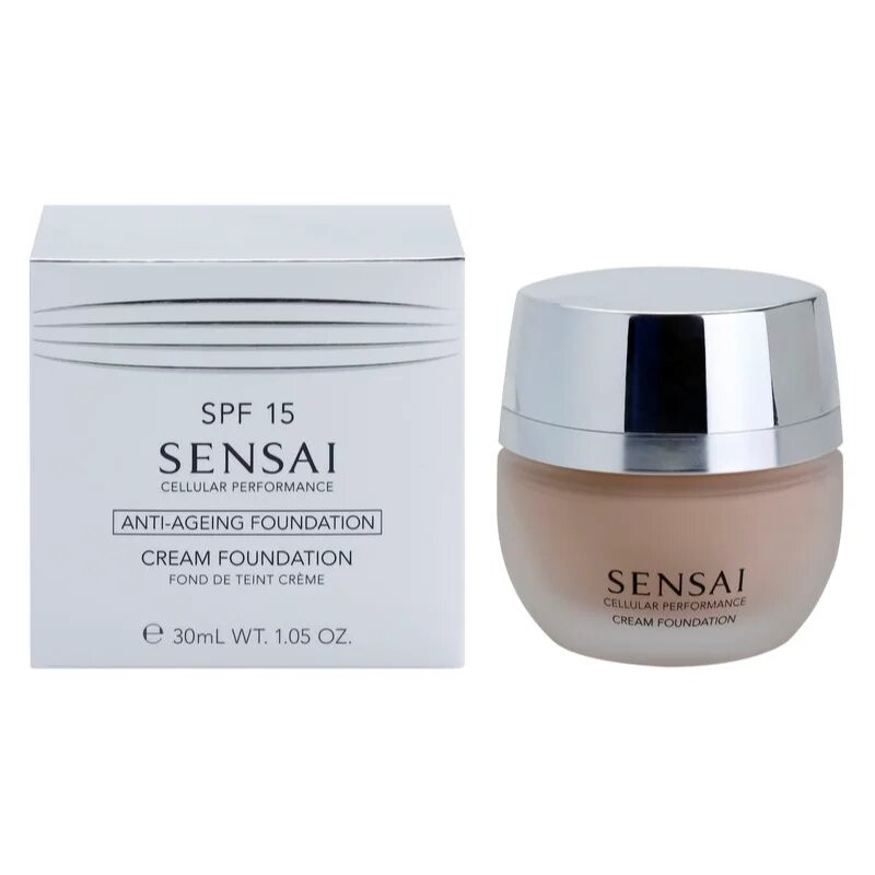 Sensai Cellular Performance Cream Foundation kremasti tekoči puder SPF 15 odtenek CF 12 Soft Beige 30 ml