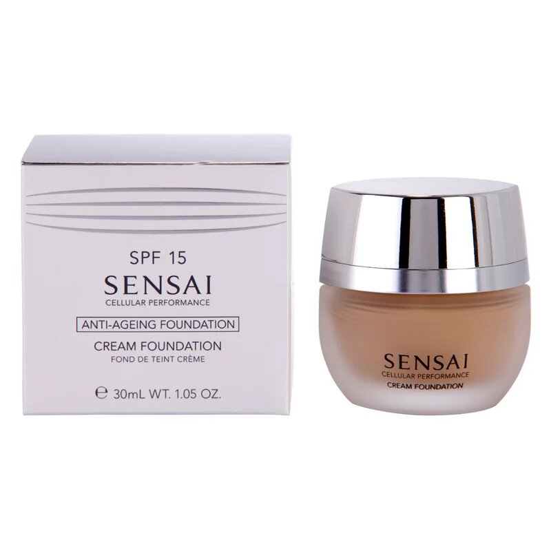 Sensai Cellular Performance Cream Foundation kremasti tekoči puder SPF 15 odtenek CF 13 Warm Beige 30 ml