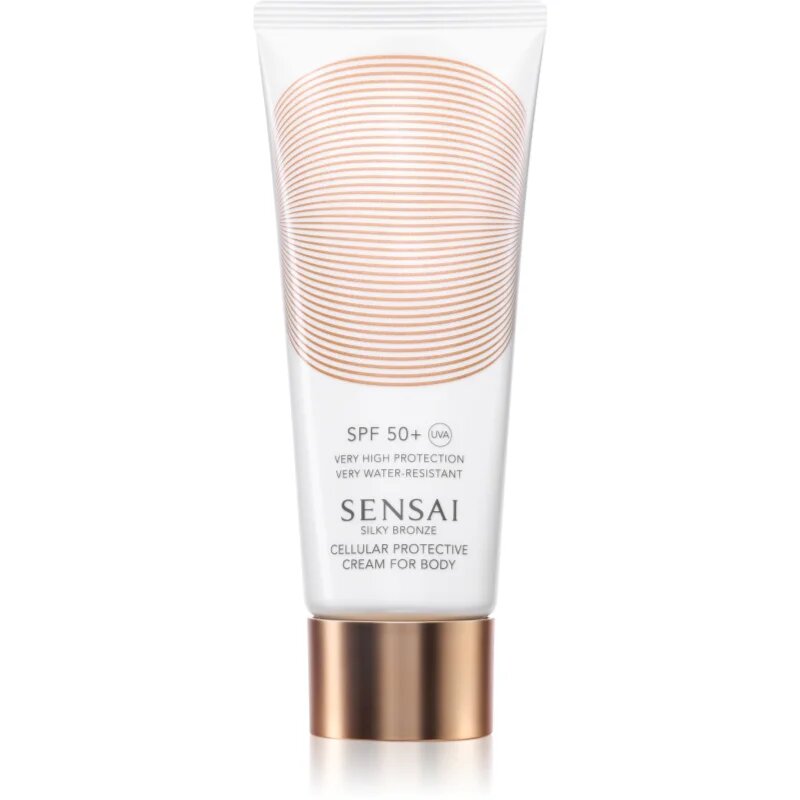 Sensai Silky Bronze Cellular Protective Cream for body krema za sončenje proti staranju kože SPF 50+ 150 ml
