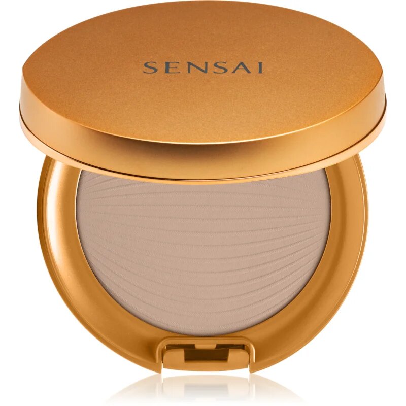Sensai Silky Bronze Natural Veil Compact kompaktni pudrasti make-up za posvetlitev in zgladitev kože odtenek SC03 Medium 8.5 g