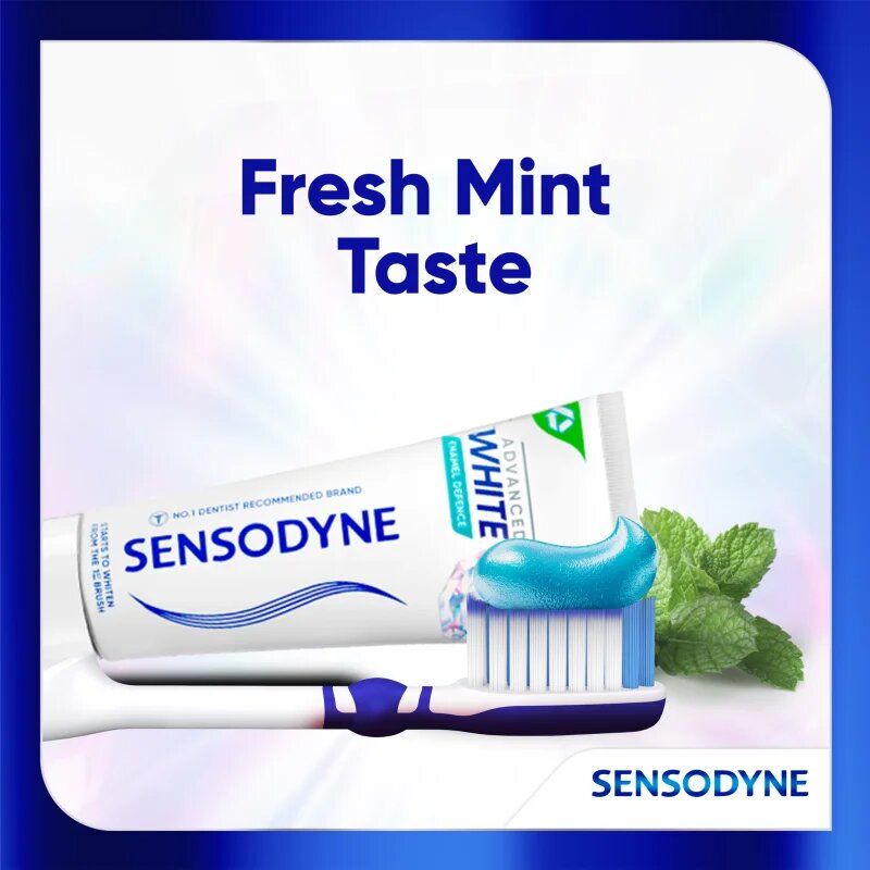 Sensodyne Advanced White Enamel Defence zobna pasta za beljenje zob 75 ml