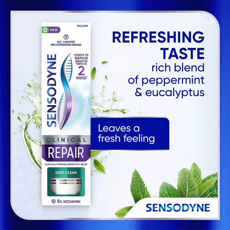 Sensodyne Clinical Repair Active Clean zobna pasta 2x75 ml