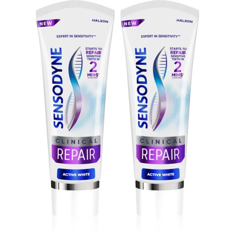 Sensodyne Clinical Repair Active White zobna pasta 2x75 ml