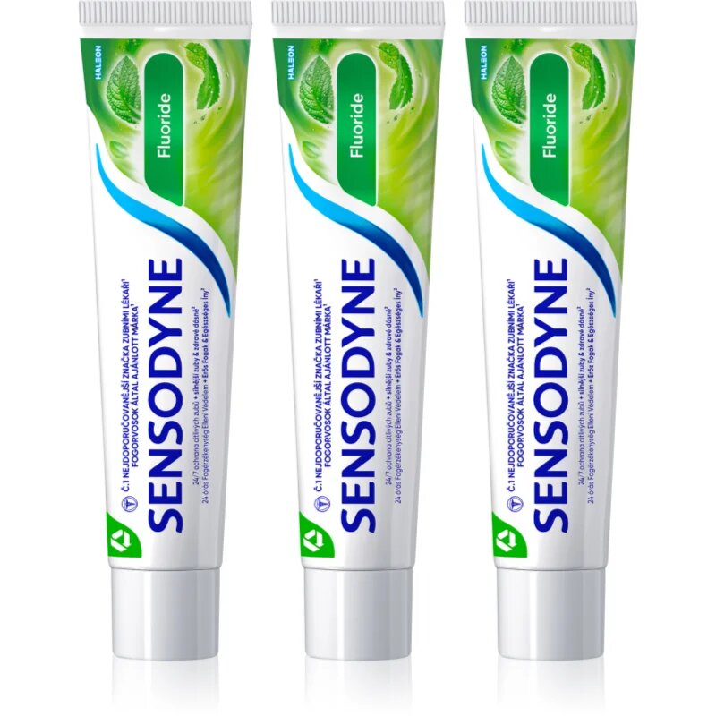 Sensodyne Fluoride zobna pasta za občutljive zobe 3x75 ml