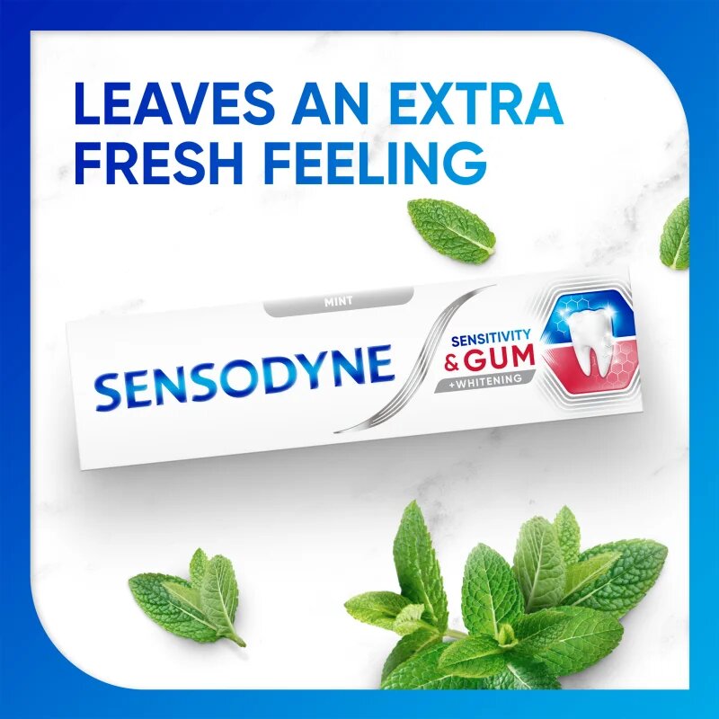 Sensodyne Sensitivity & Gum Whitening zobna pasta za beljenje zob za zaščito zob in dlesni 75 ml