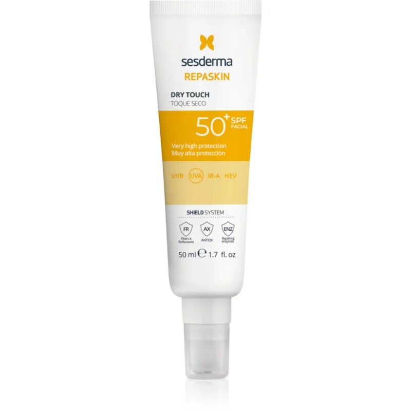 Sesderma Repaskin Dry Touch dnevna krema za obraz SPF 50+ 50 ml