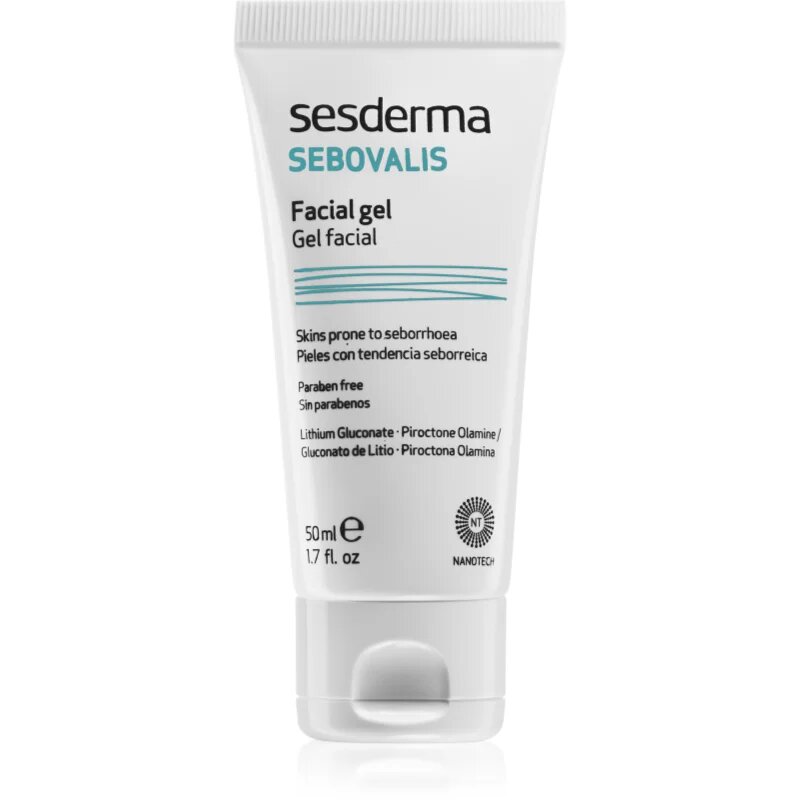 Sesderma Sebovalis gel za obraz ki regulira tvorbo kožnega sebuma 50 ml