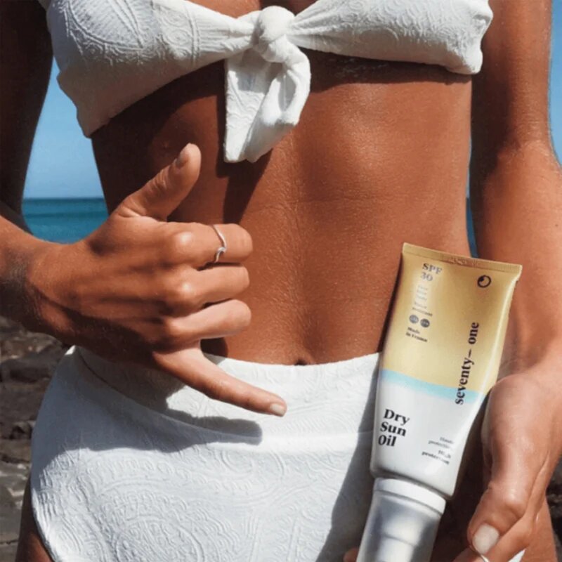 SeventyOne Dry Sun Oil SPF30 zaščitno suho olje za sončenje za obraz telo in lase SPF 30 100 ml