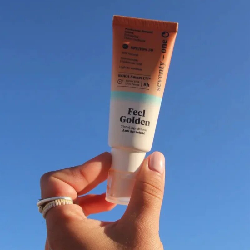 SeventyOne Feel Golden SPF30 tonirani fluid za sončenje za obraz SPF 30 40 ml