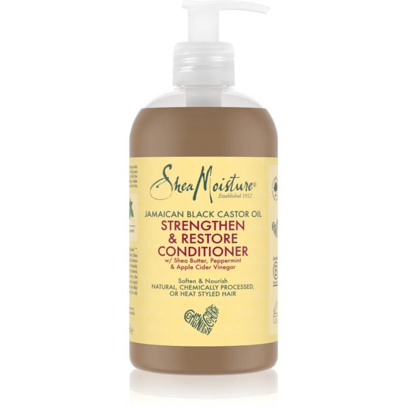 Shea Moisture Jamaican Black Castor Oil Strengthen & Restore krepilni in obnovitveni balzam za obremenjene lase in lasišče 384 ml