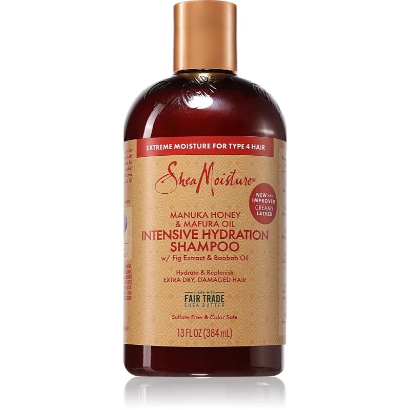 Shea Moisture Manuka Honey & Mafura Oil intenzivno vlažilni šampon za suhe in poškodovane lase 384 ml