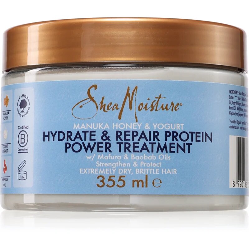 Shea Moisture Manuka Honey & Yogurt Masque vlažilna maska za lase z beljakovinami 355 ml