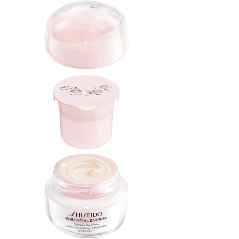 Shiseido Essential Energy Hydrating Day Cream dnevna vlažilna krema SPF 20 nadomestno polnilo 50 ml